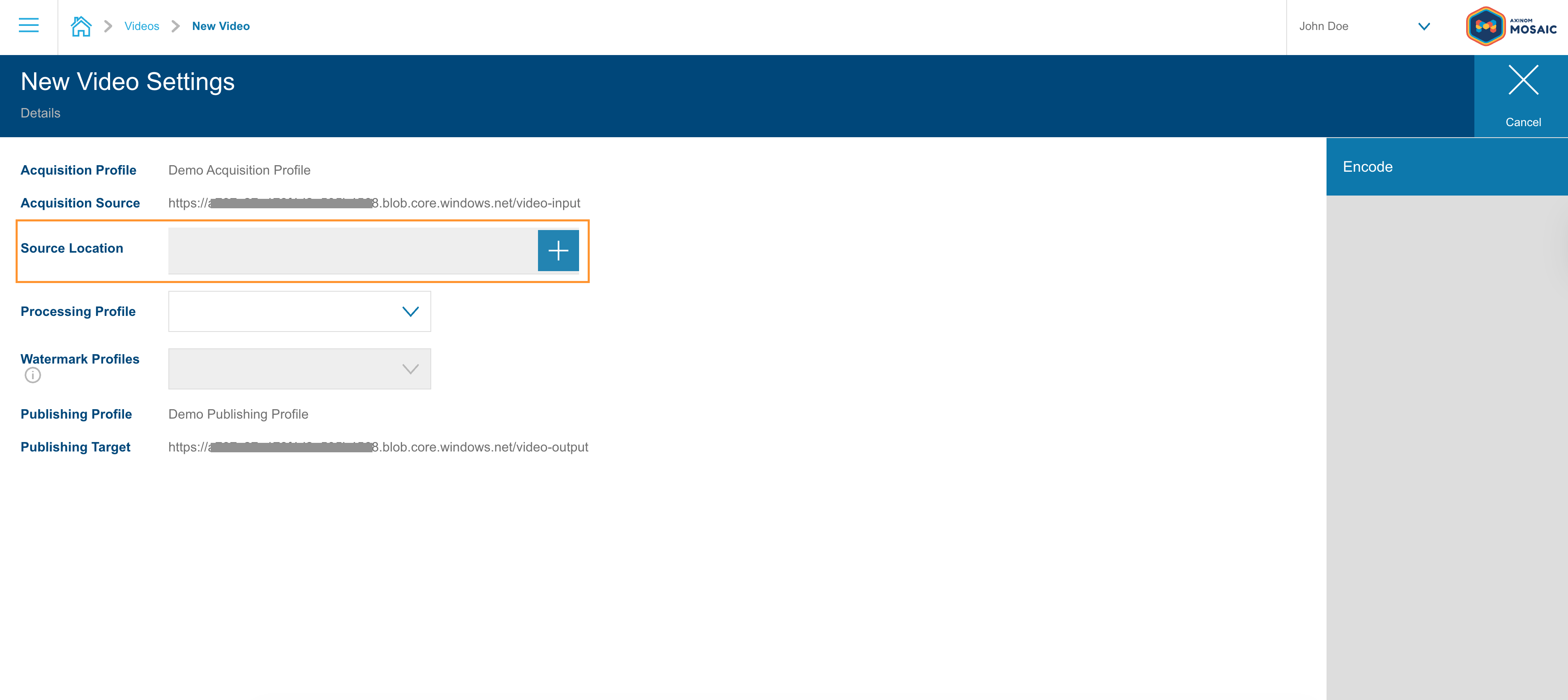 quickstart-source-location